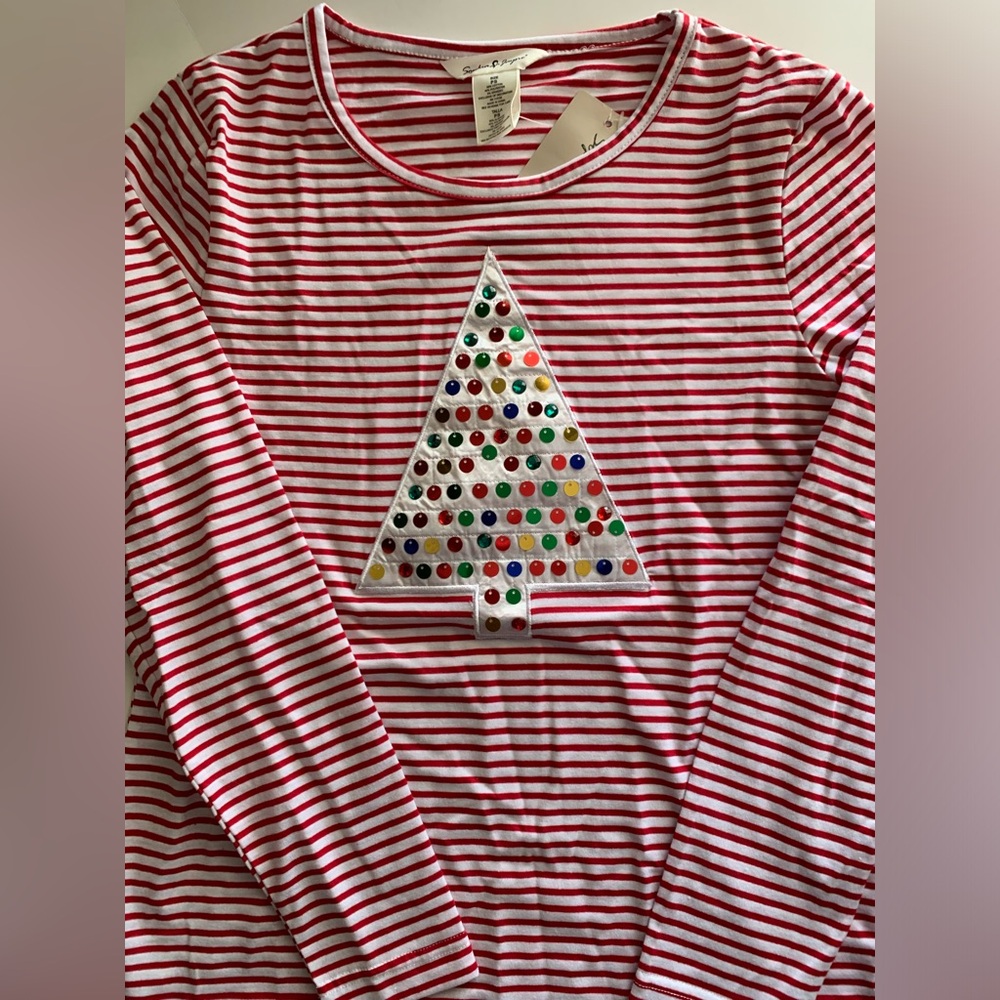 SALE NWT Sophia Jayne Christmas Top Shirt PETITE Size PS